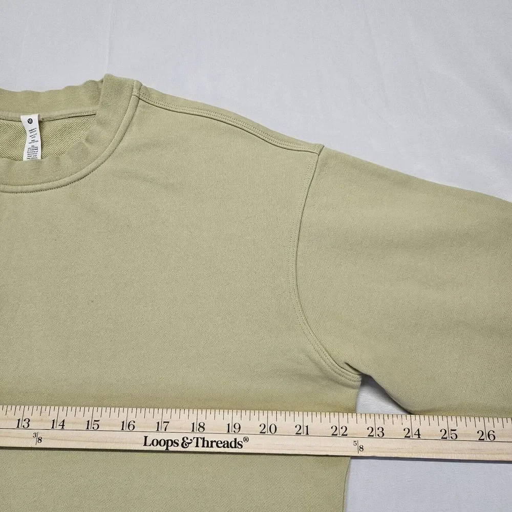 Lululemon Perfectly Oversized Cropped Crew‎ Softstreme Women's Sz. 2 Creamy Mint